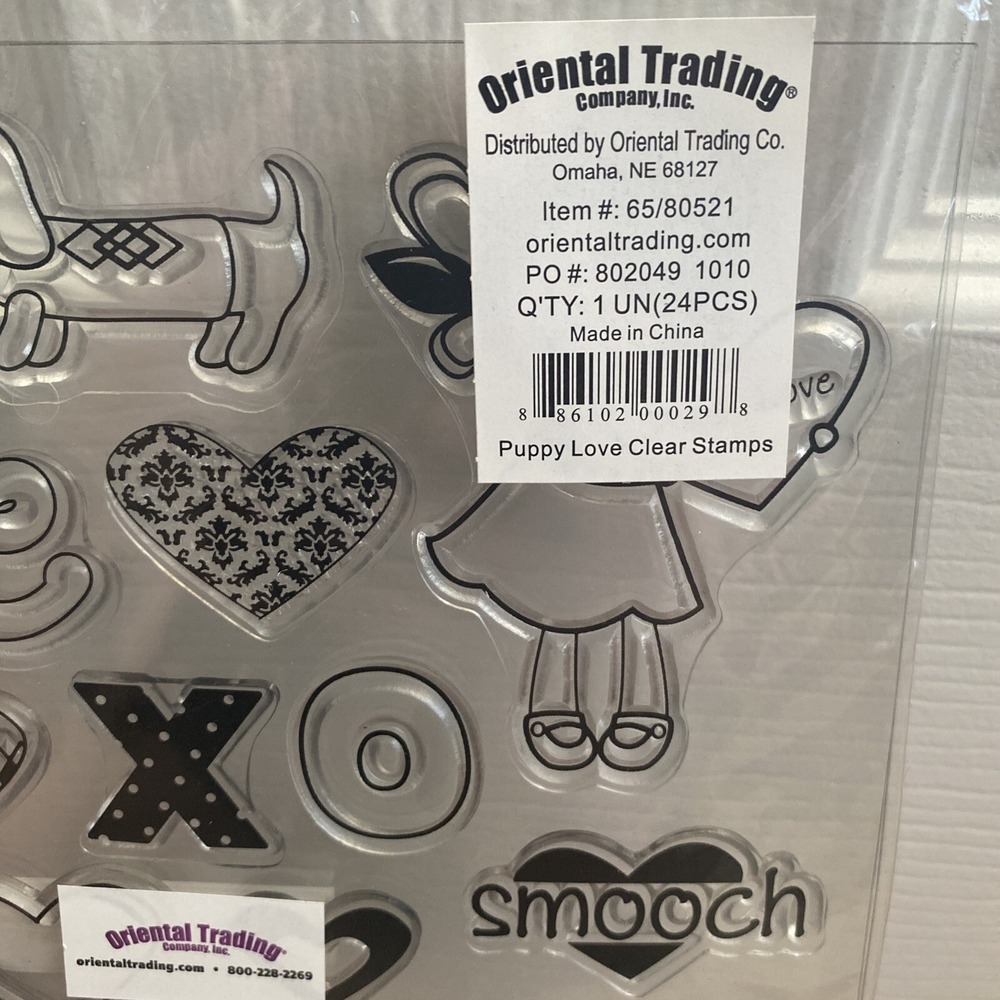 Clear Stamps Puppy Love Dachshund Weenie Dog Sweetheart Valentine 24 pieces - Picture 3 of 6